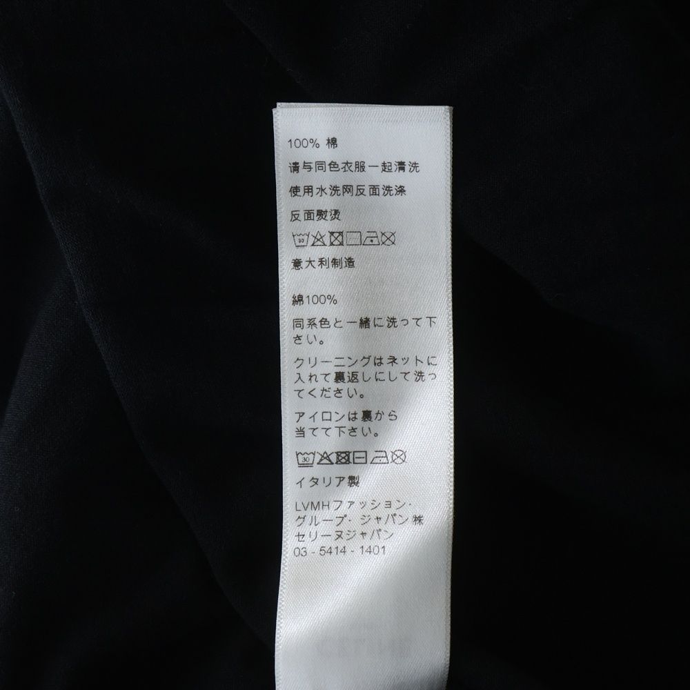Celine Loose T-Shirt Front Logo Print Short Sleeve Black — view 8