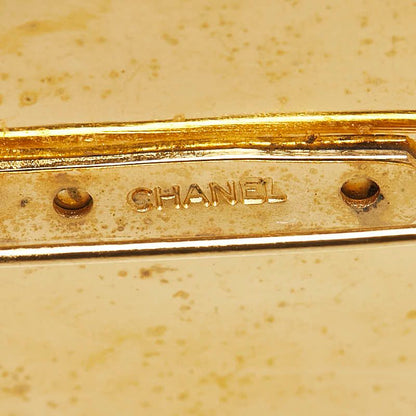 Chanel Logo Brooch Gold Black Plated — view 3