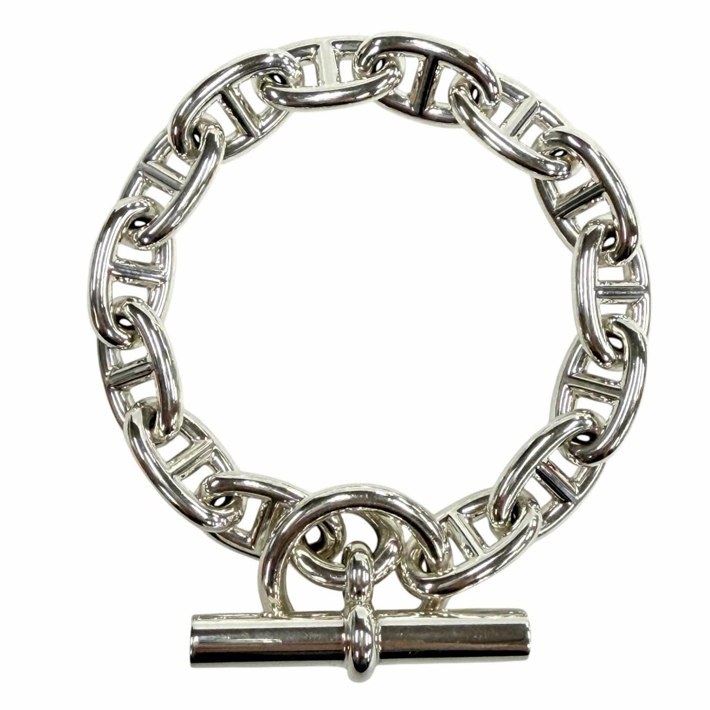 Hermes Chaine D'ancre MM 14 Links Bracelet Silver — view 3