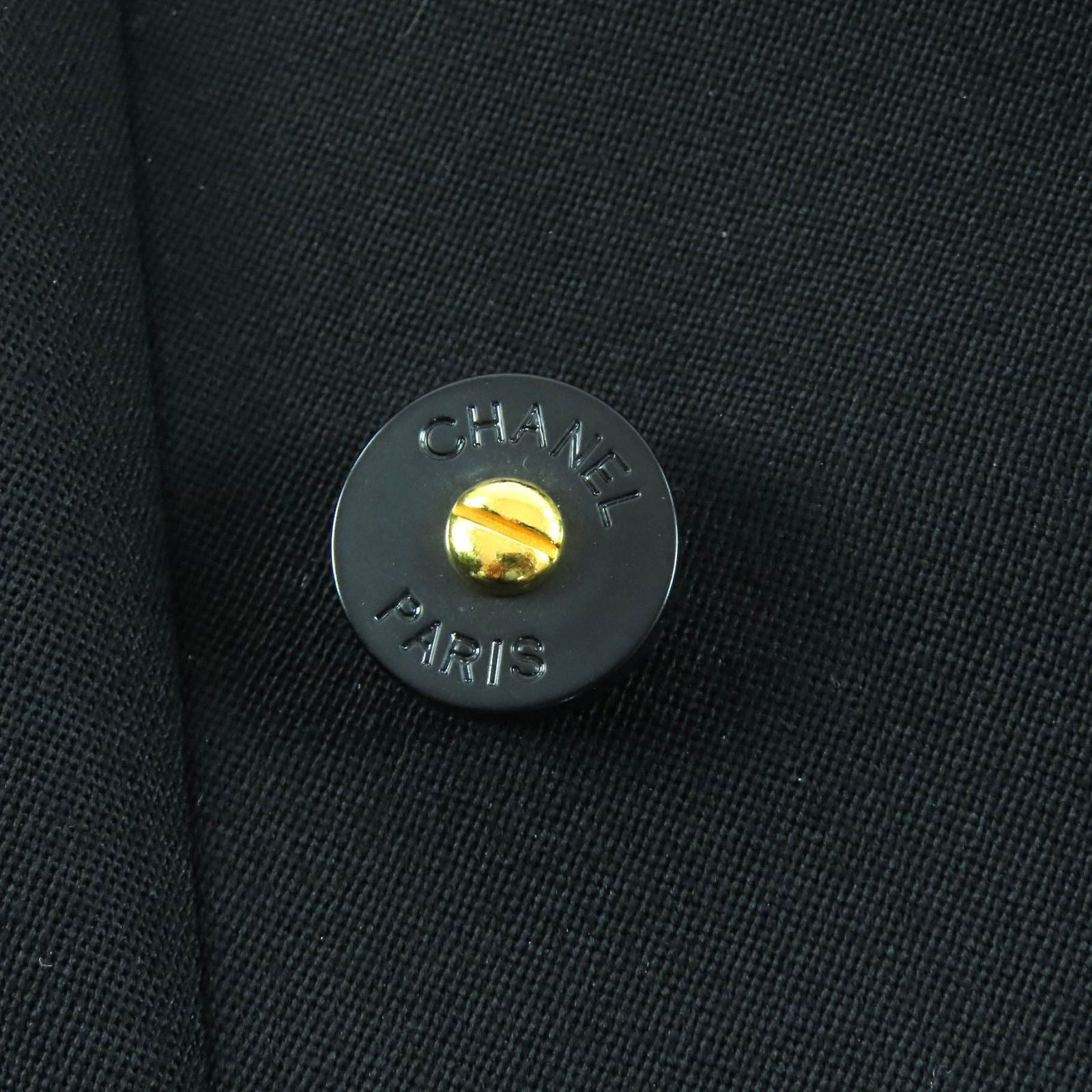 Chanel Vintage Wool Lining CC Logo All Over Pattern Button Double Breasted — view 7