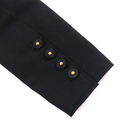 Chanel Vintage Wool Lining CC Logo All Over Pattern Button Double Breasted — view 6