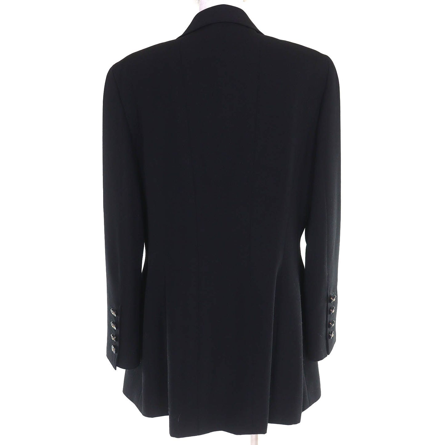 Chanel Vintage Wool Lining CC Logo All Over Pattern Button Double Breasted — view 3