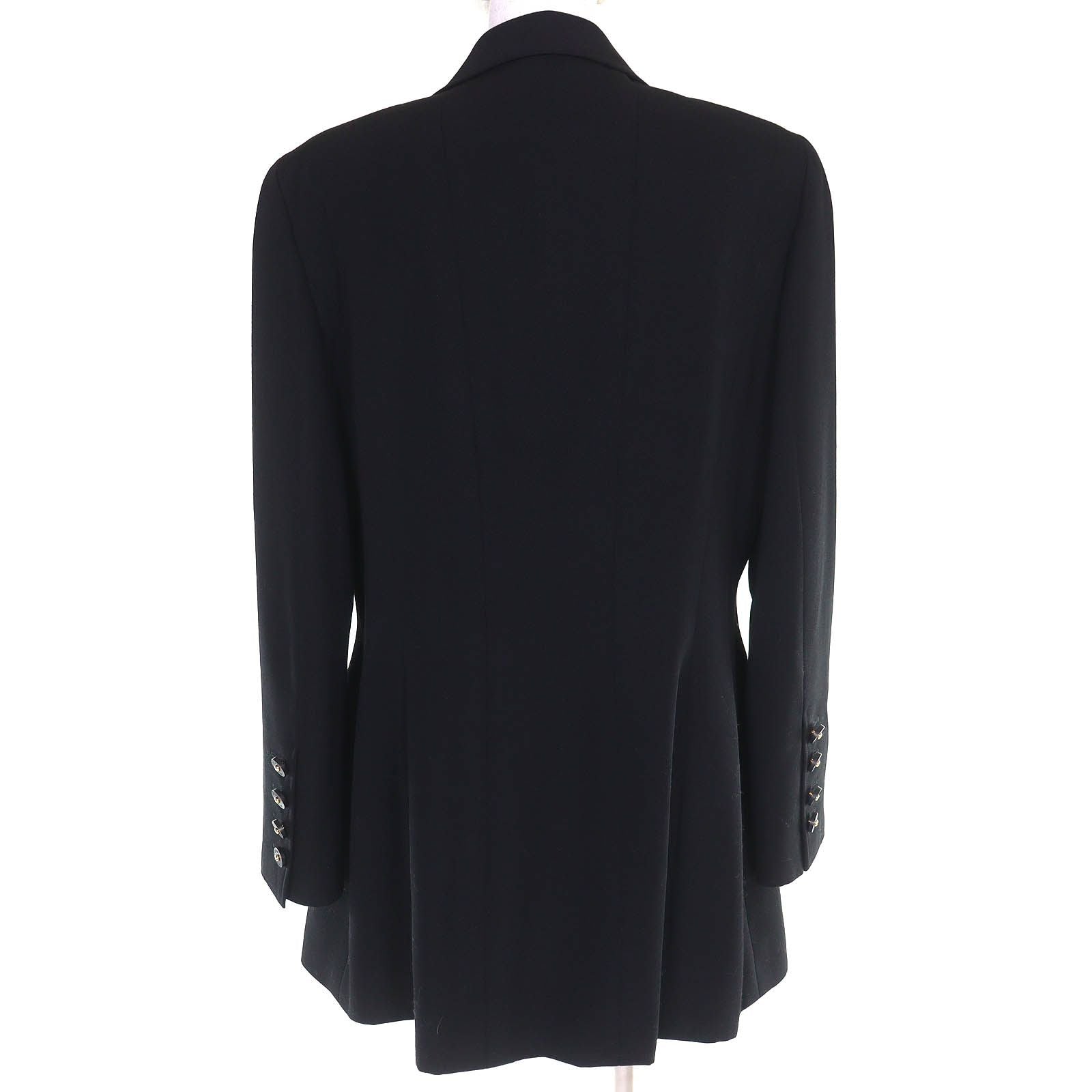 Chanel Vintage Wool Lining CC Logo All Over Pattern Button Double Breasted — view 3