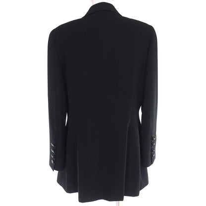 Chanel Vintage Wool Lining CC Logo All Over Pattern Button Double Breasted — view 3