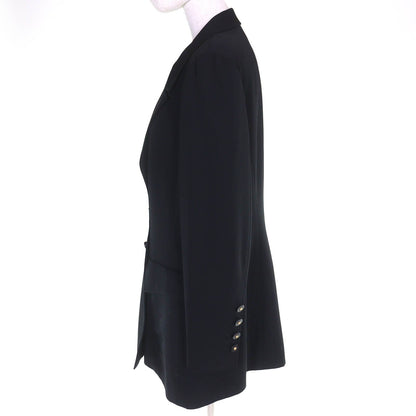 Chanel Vintage Wool Lining CC Logo All Over Pattern Button Double Breasted — view 2