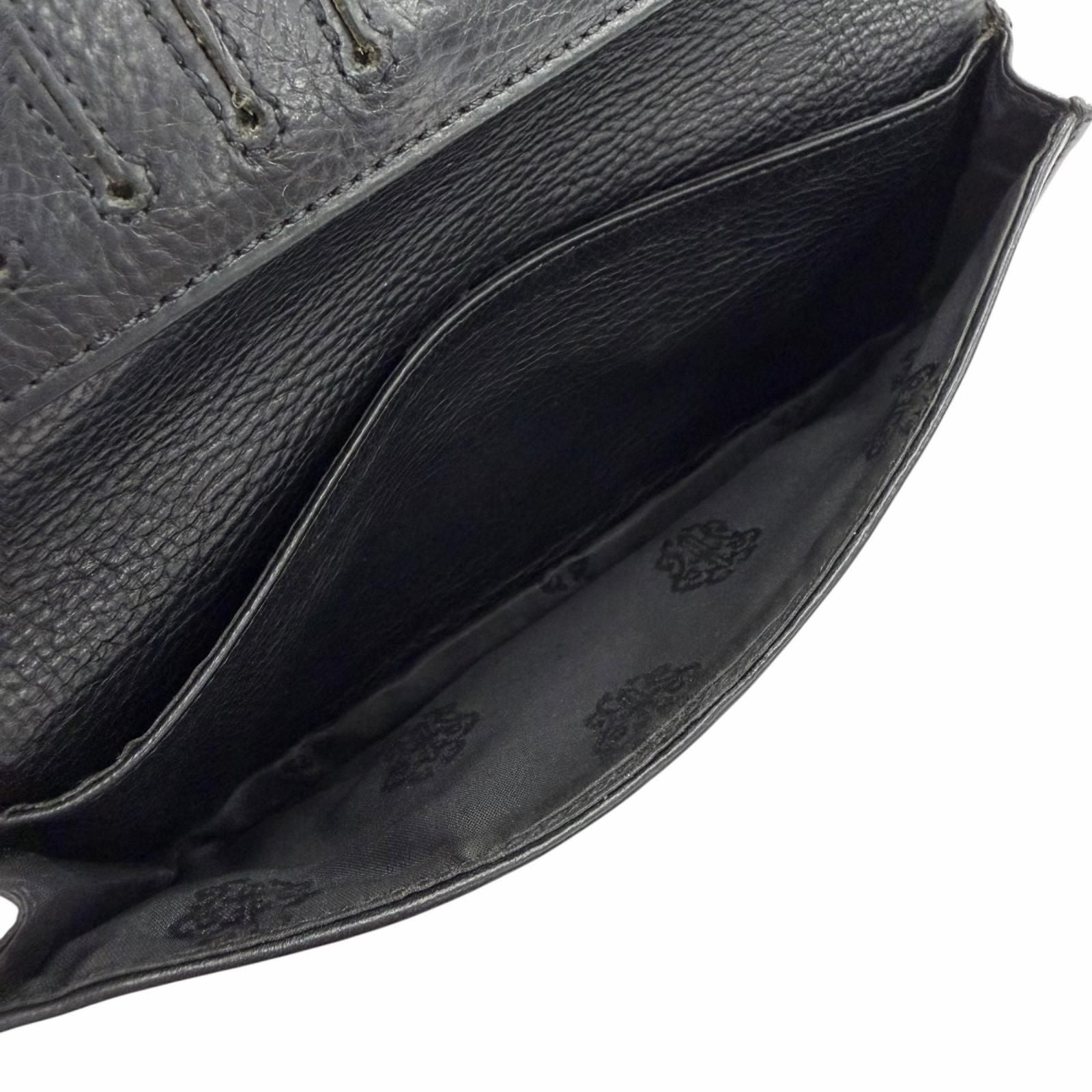 Chrome Hearts Leather 925 Single Fold Scroll Label Wallet Bifold Black — view 8