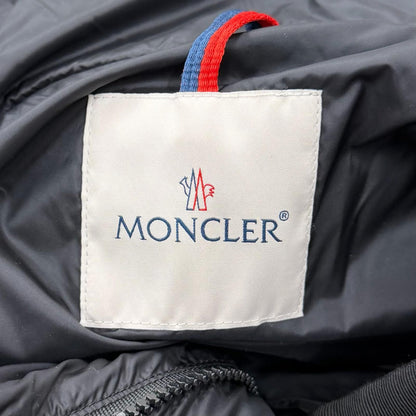 Moncler Hermine Logo Patch with Hood Down Jacket Coat Black 0 — view 8