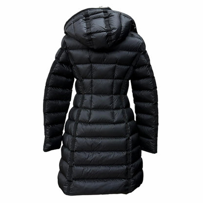 Moncler Hermine Logo Patch with Hood Down Jacket Coat Black 0 — view 3