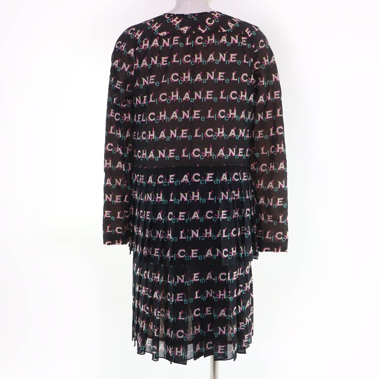 Chanel Cotton 100% Logo Allover Dress — view 3