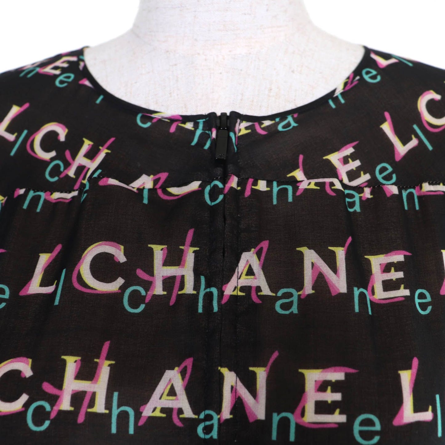 Chanel Cotton 100% Logo Allover Dress — view 4