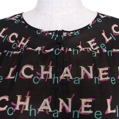 Chanel Cotton 100% Logo Allover Dress — view 4