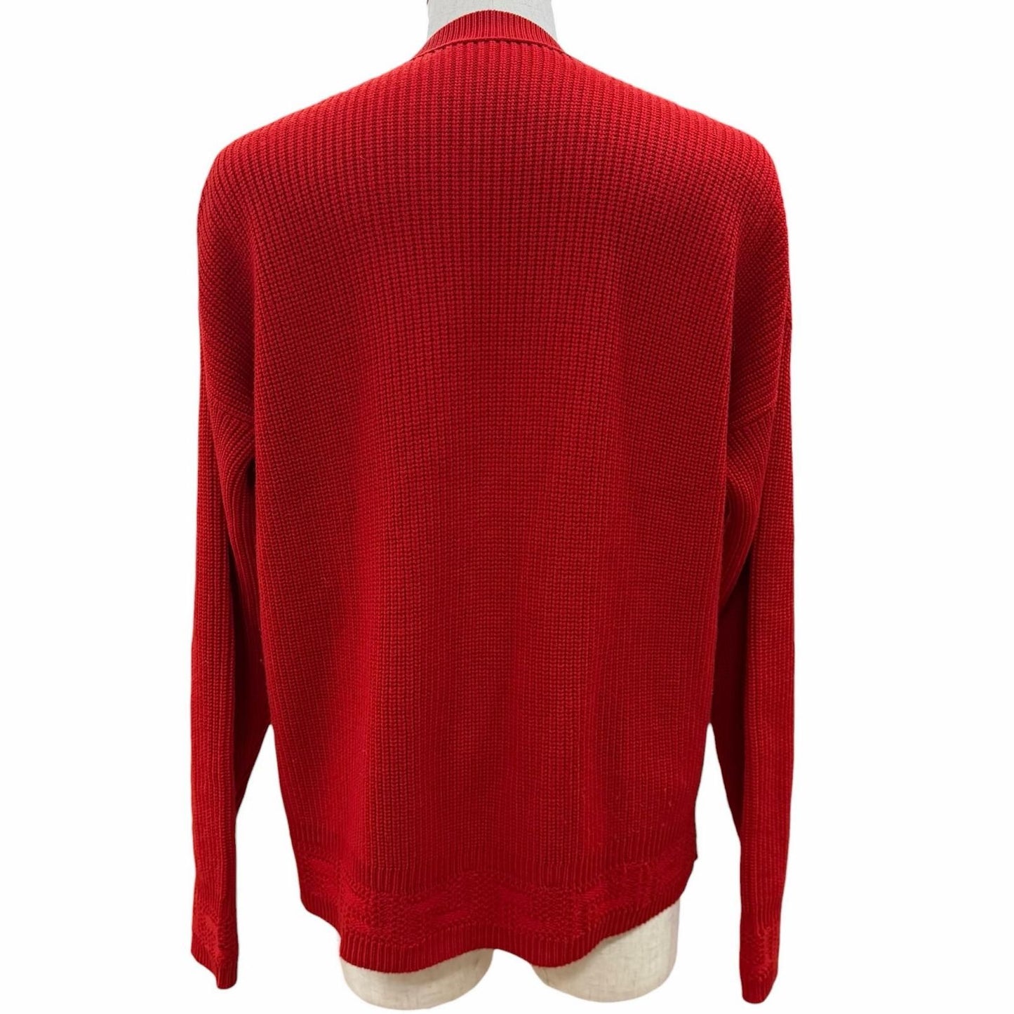 Versace Wool Pullover Logege Knit Sweater Red 46 — view 4