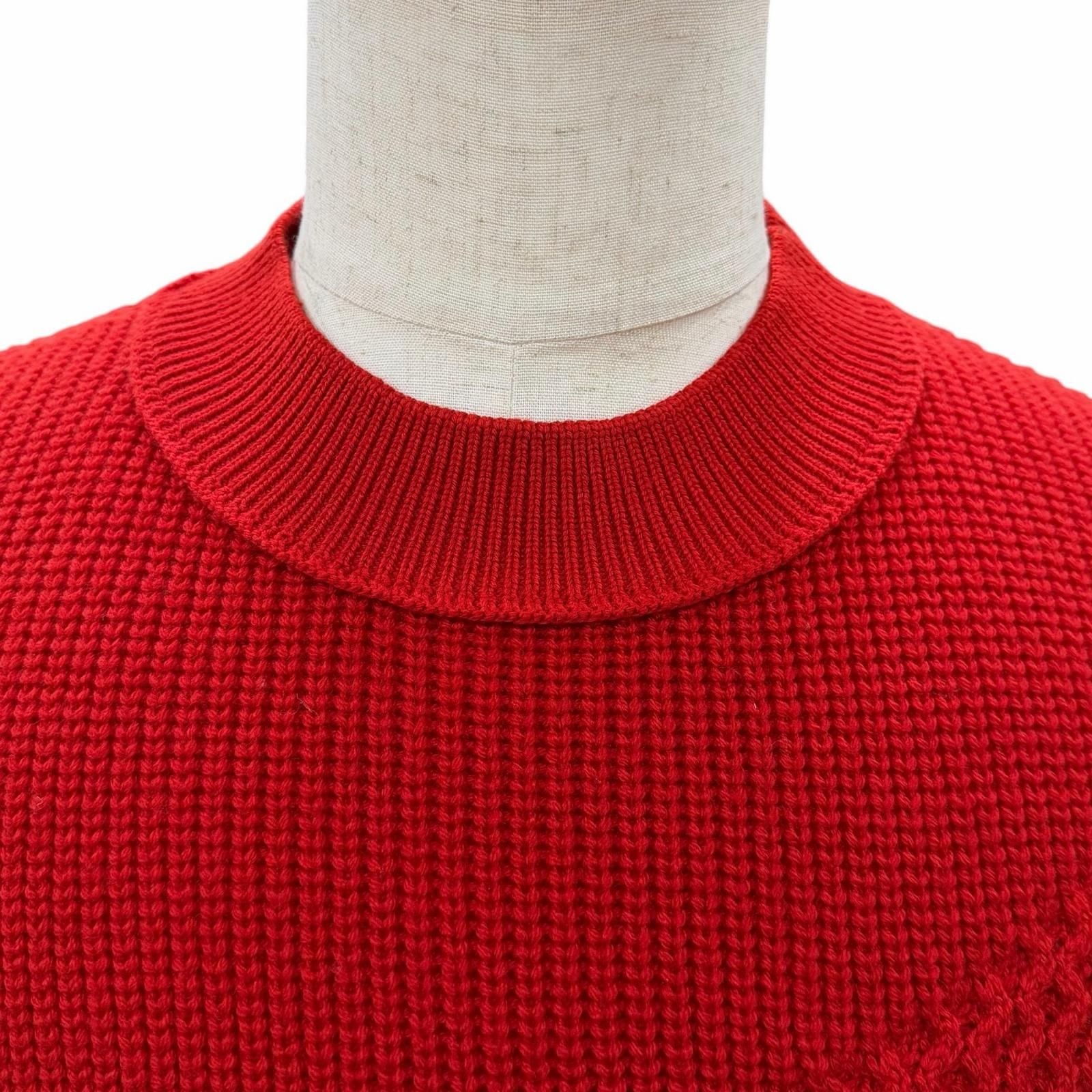 Versace Wool Pullover Logege Knit Sweater Red 46 — view 2