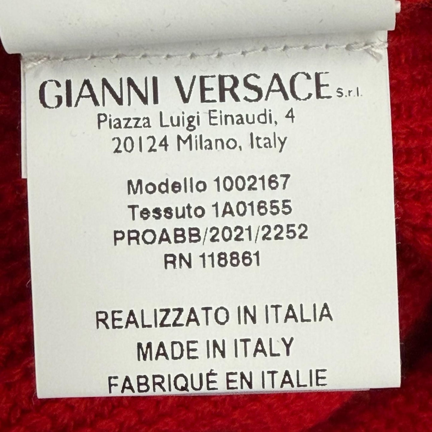 Versace Wool Pullover Logege Knit Sweater Red 46 — view 8