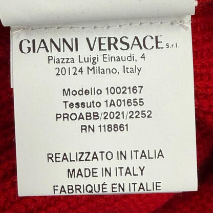 Versace Wool Pullover Logege Knit Sweater Red 46 — view 8