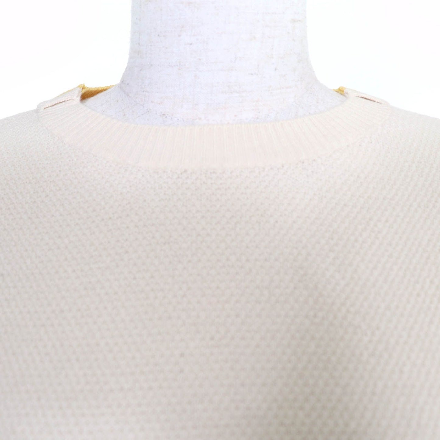 Loewe Wool Cotton Anagram Embroidery Long Sleeve Knit Top Ivory XS Sweater — view 4