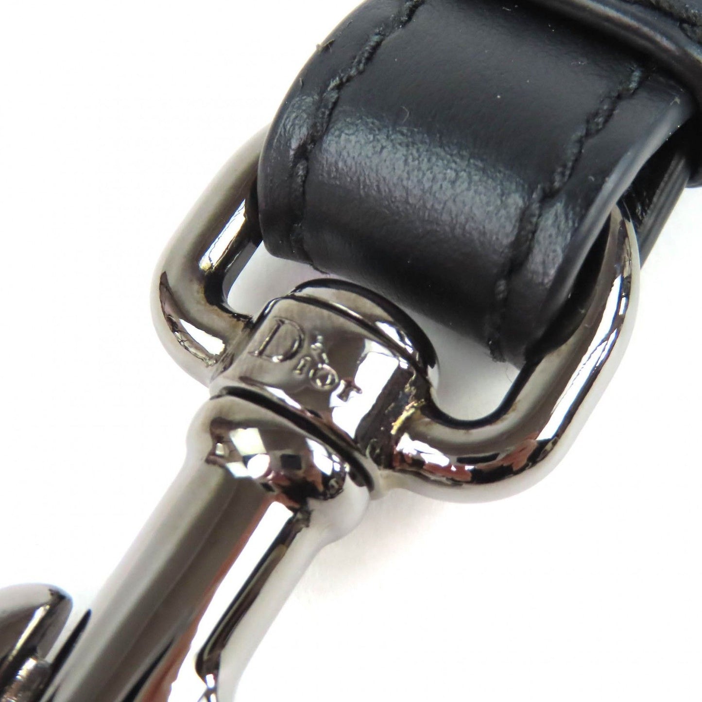 Dior Canvas Leather Floral Embroidery Logo Shoulder Strap Beige Black Multicolor — view 7