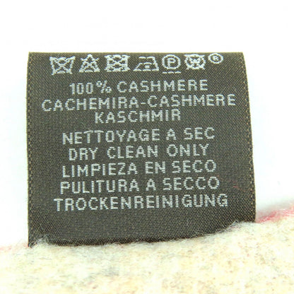 Hermes Love Story Cashmere Ecalato Beige Fringe Scarf Red — view 8