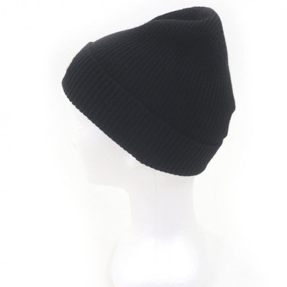 Moncler Berretto Tricot Wool Logo Patch Knit Cap Beanie Black Uni Hat — view 2
