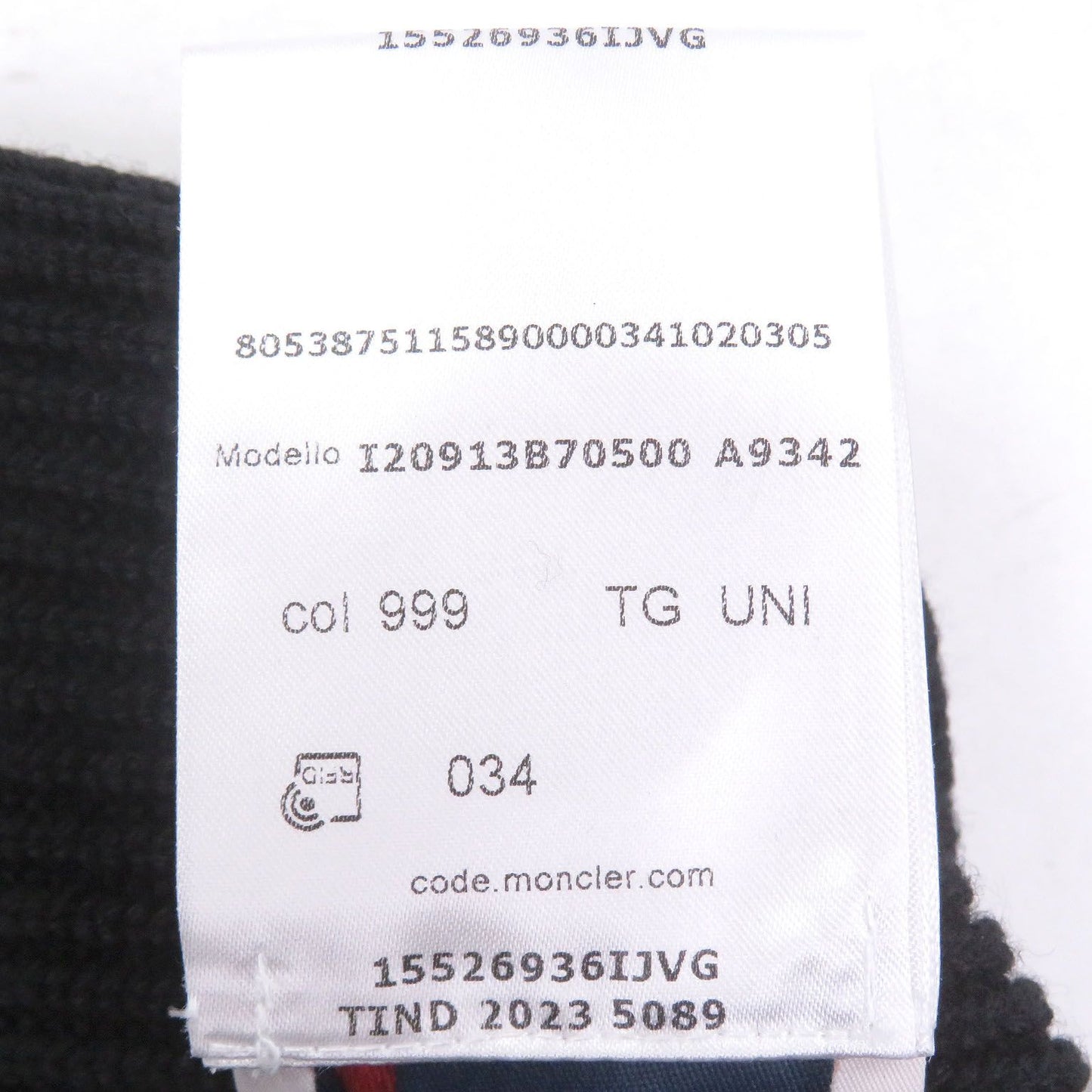 Moncler Berretto Tricot Wool Logo Patch Knit Cap Beanie Black Uni Hat — view 9