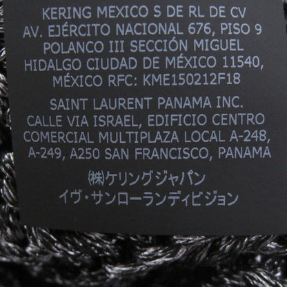 Saint Laurent Paris Cable Knit Turtleneck Sweater Black Silver XL Hanger — view 7