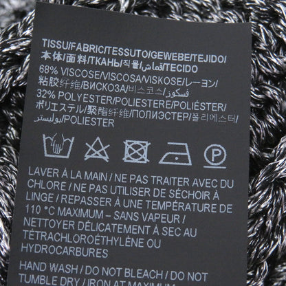 Saint Laurent Paris Cable Knit Turtleneck Sweater Black Silver XL Hanger — view 6