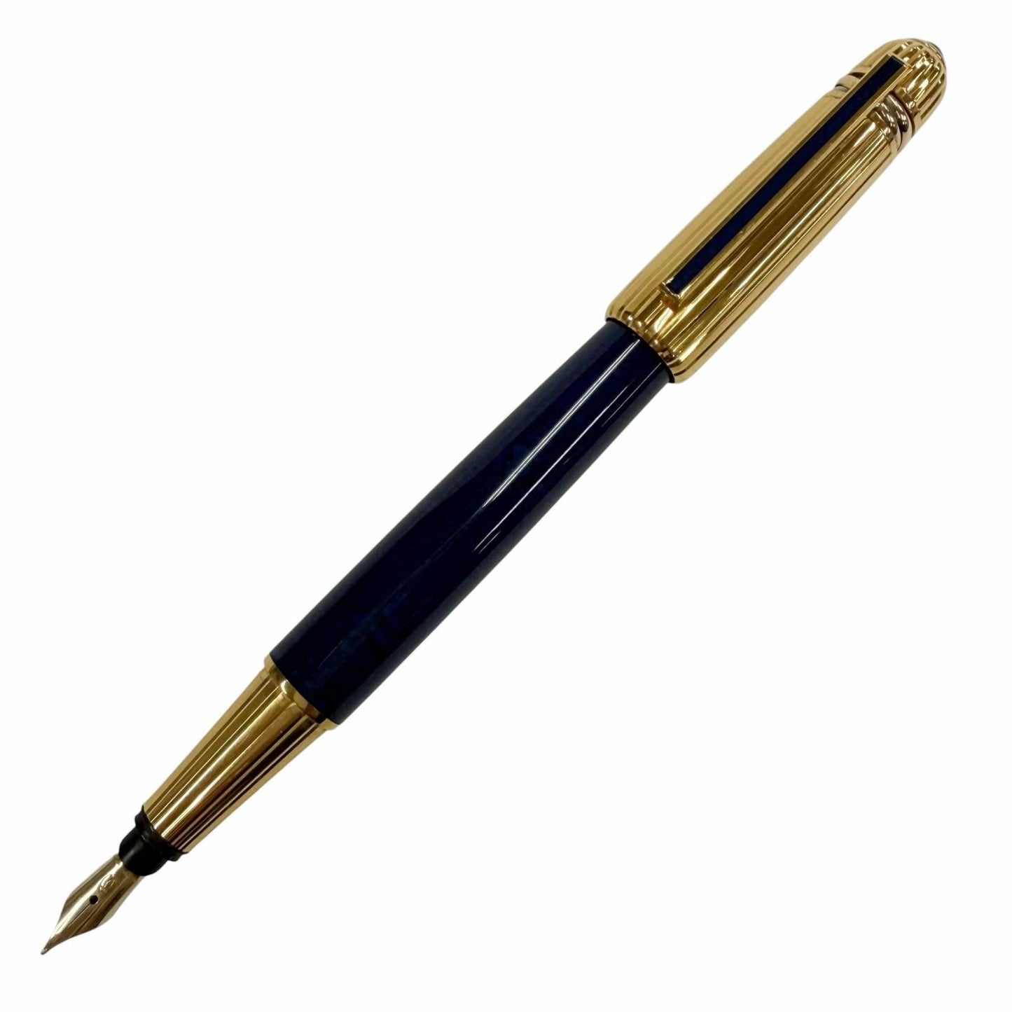 Cartier Vintage Pasha de Cartier 18k Blue Gemstone NIB Marble Pattern Fountain