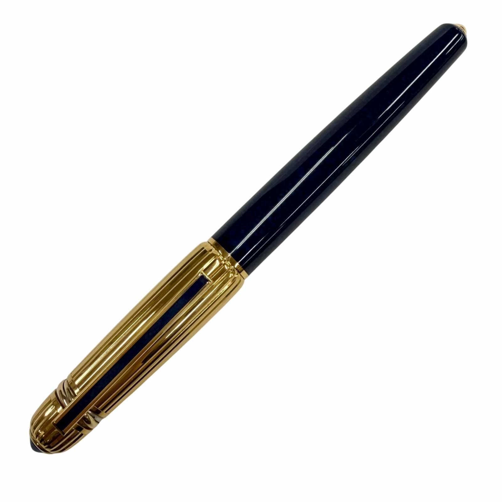 Cartier Vintage Pasha de Cartier 18k Blue Gemstone NIB Marble Pattern Fountain — view 2