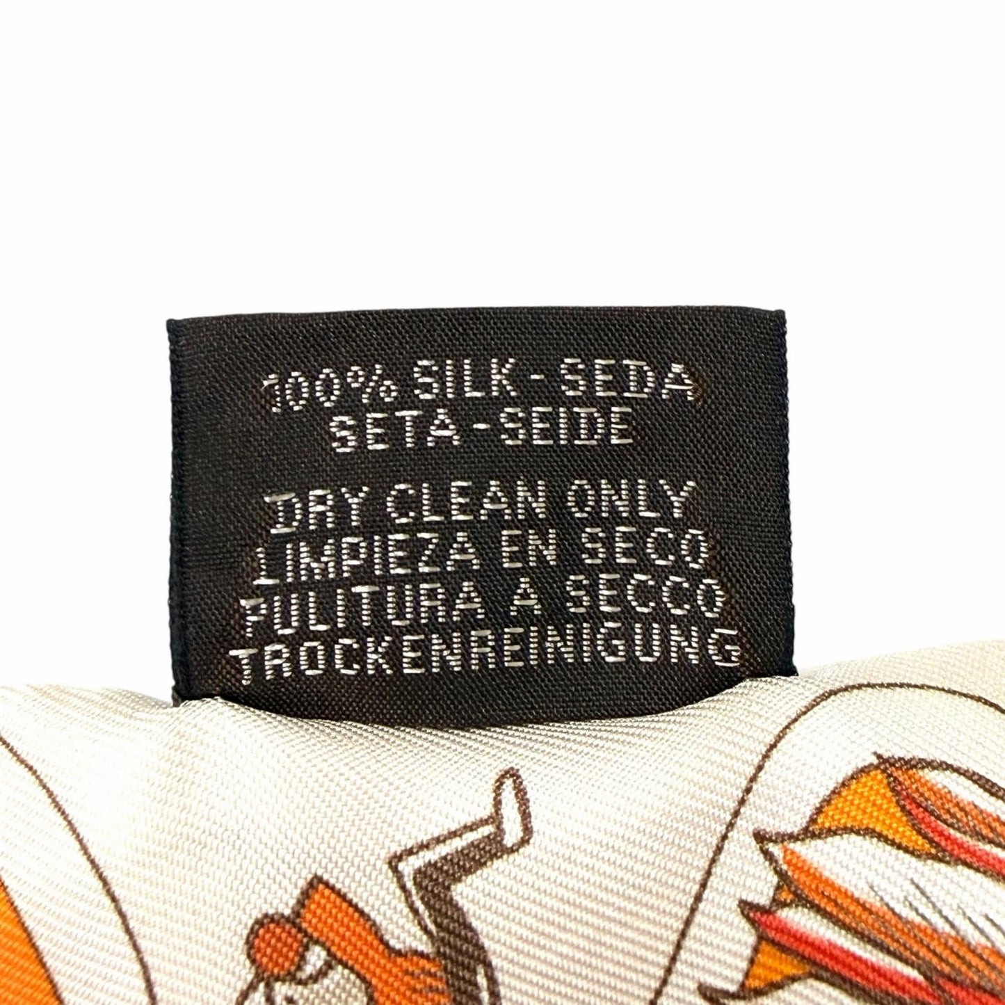Hermes Exposition Universelle Silk 100% Scarf Orange Multi — view 7