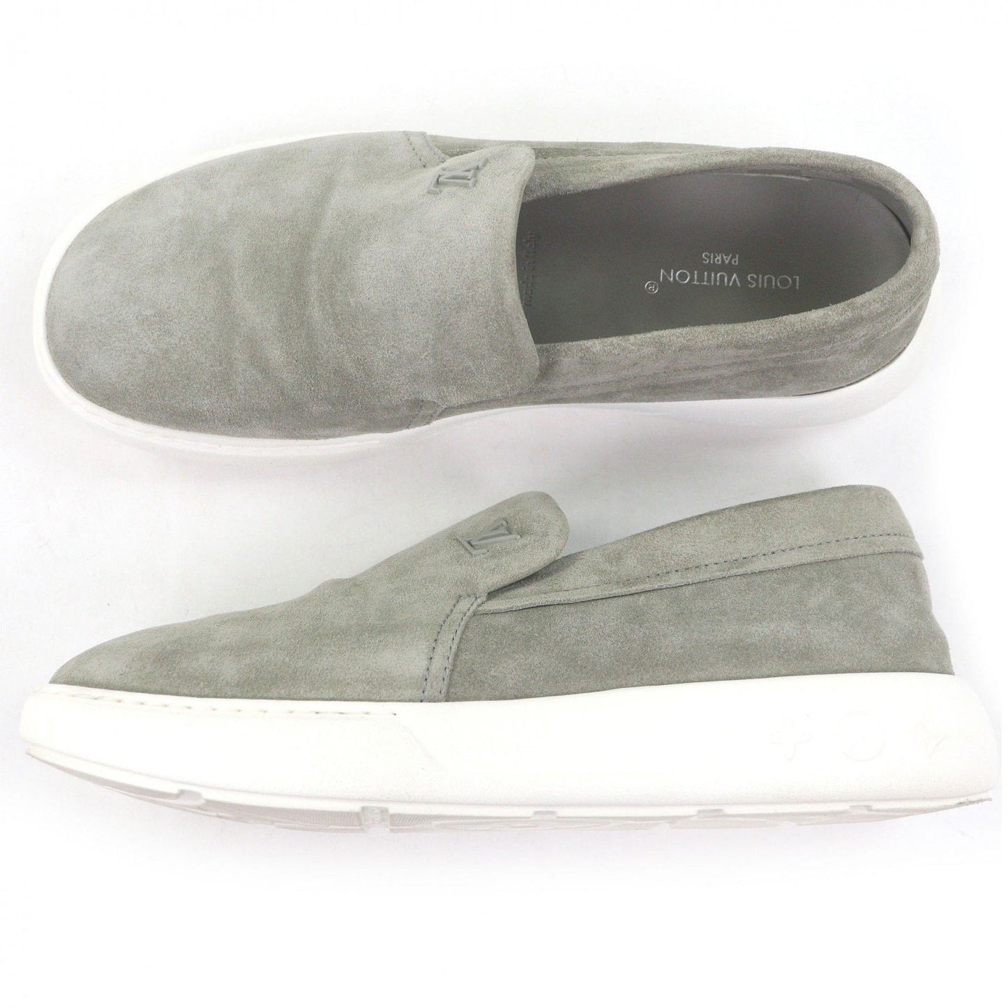 Louis Vuitton LV Pacific Line Suede Leather LV Logo Slip on Low Cut Sneakers — view 3