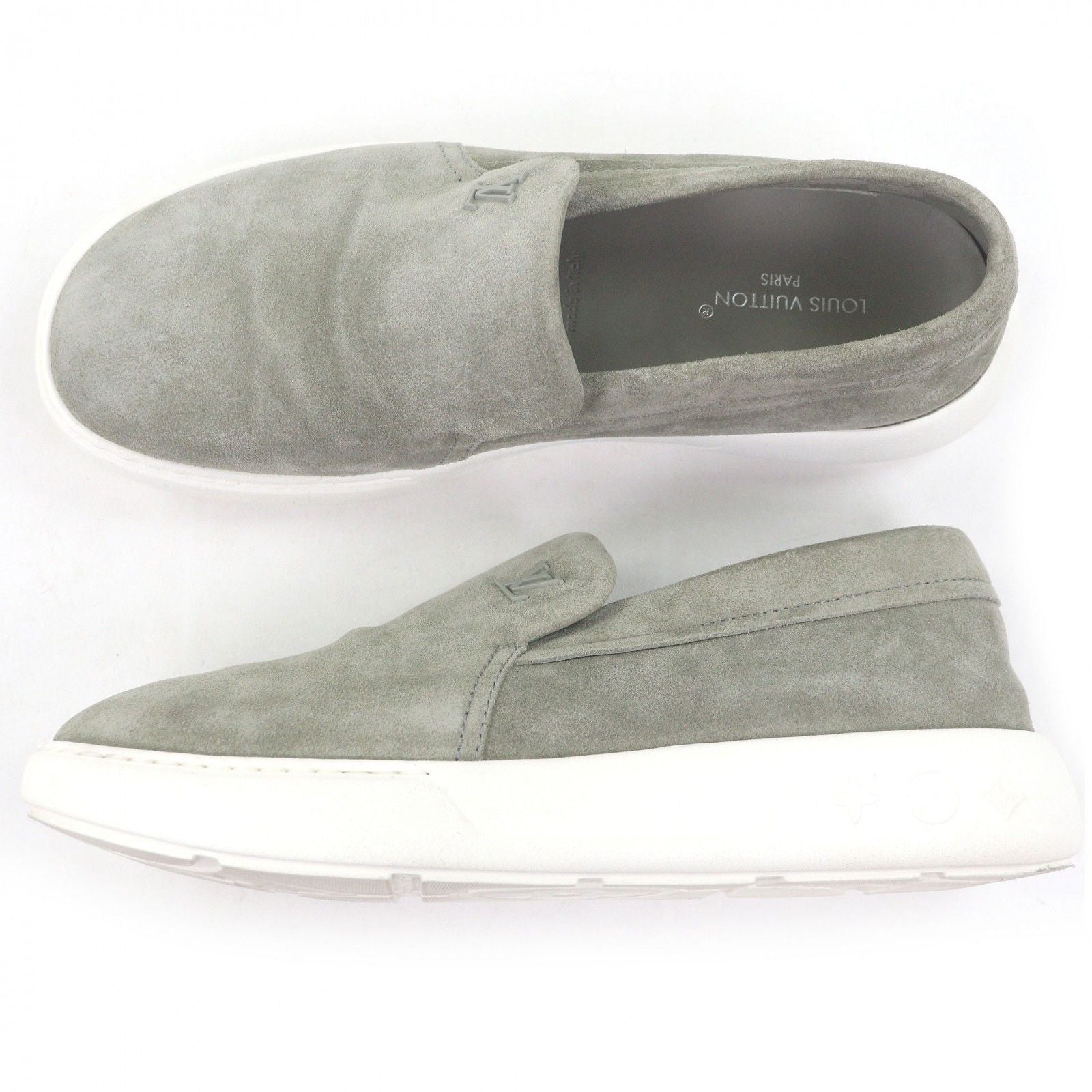 Louis Vuitton LV Pacific Line Suede Leather LV Logo Slip on Low Cut Sneakers — view 3