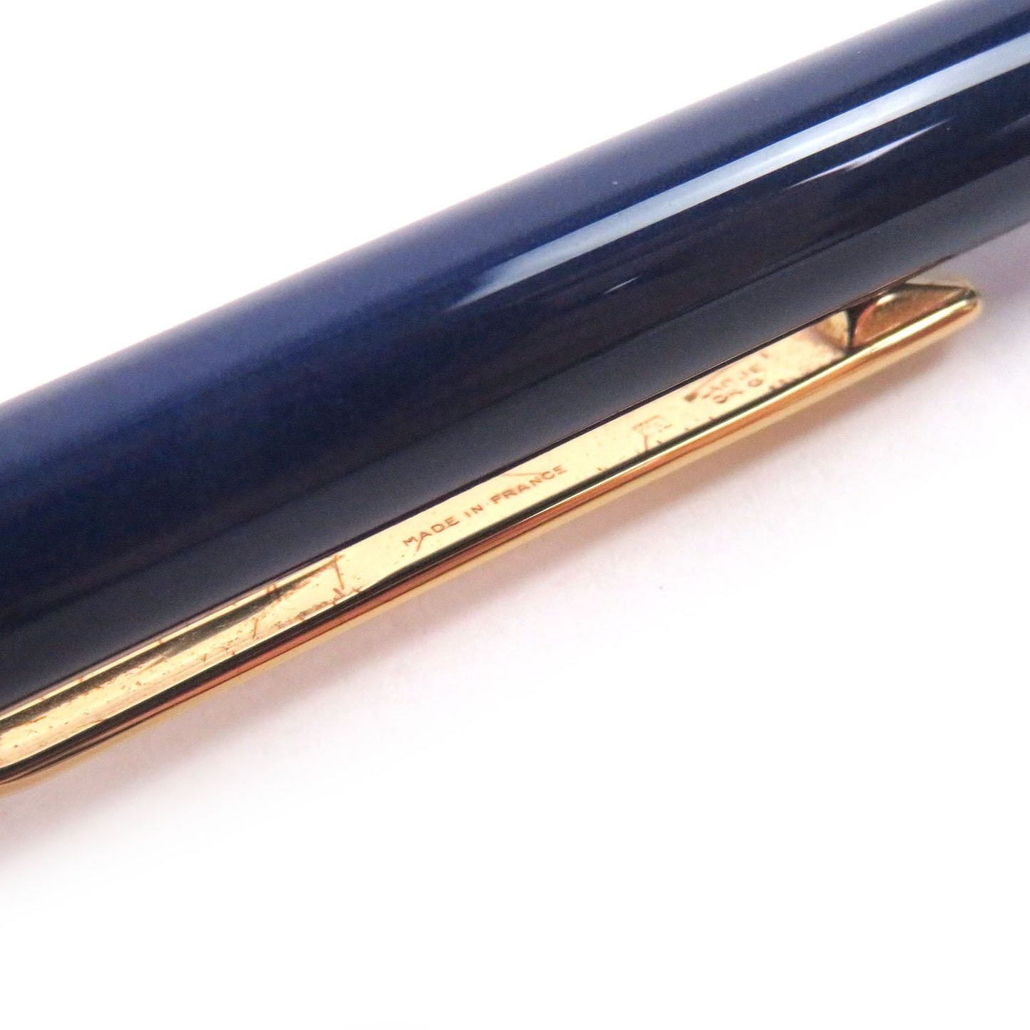 Cartier Vintage Must de Cartier Twist Ballpoint Pen Blue Gold Handwriting — view 7