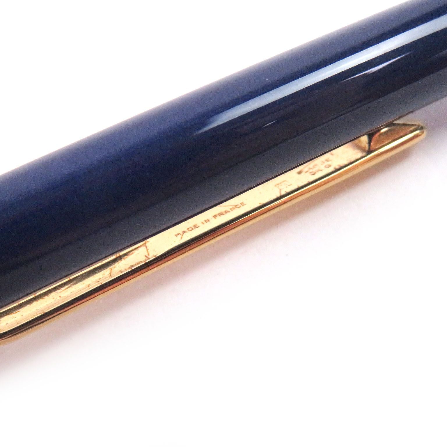 Cartier Vintage Must de Cartier Twist Ballpoint Pen Blue Gold Handwriting — view 7