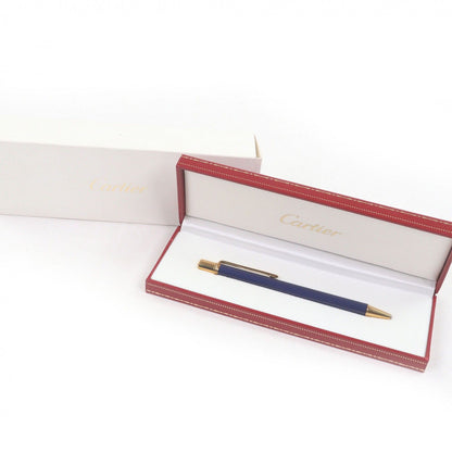Cartier Vintage Must de Cartier Twist Ballpoint Pen Blue Gold Handwriting — view 2