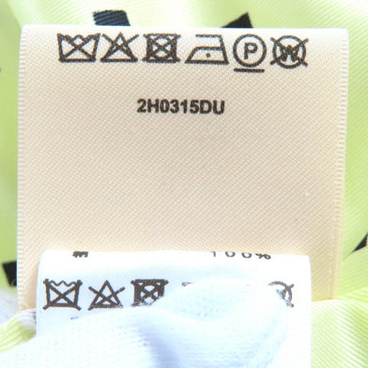 Hermes Harnais de Cour Silk 100% Twill Skirt White Yellow Green Black 36 — view 7