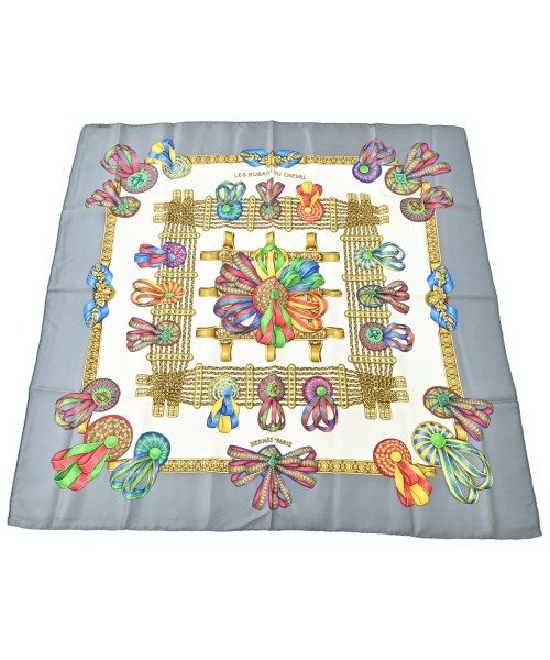 Hermes Bandana Scarf Gray
