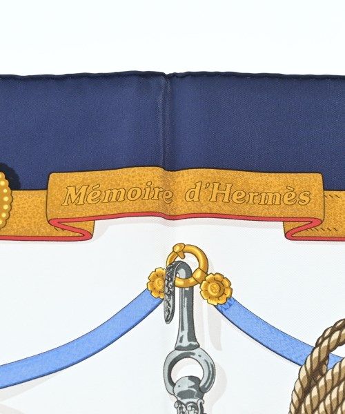 Hermes Bandana Scarf Blue — view 5