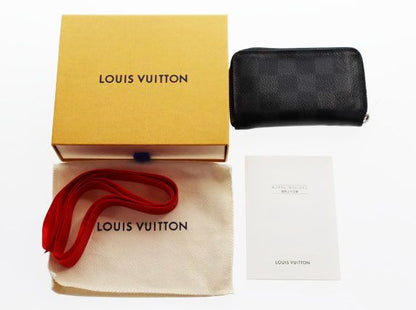 Louis Vuitton Damier Graphite Zippy Coin Purse Card Case Round Zip Business — view 7