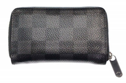 Louis Vuitton Damier Graphite Zippy Coin Purse Card Case Round Zip Business — view 2
