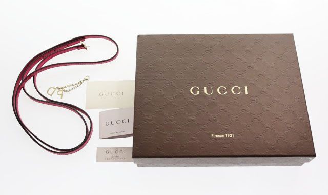 Gucci Swing Shoulder Wallet Pink Leather — view 9