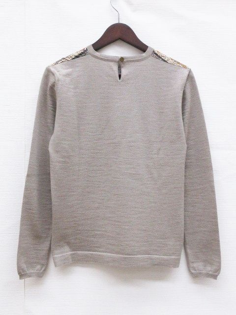 Hermes Twill Lane Long Sleeve Knit 36 Beige Top Silk Wool Soled Sweater — view 2