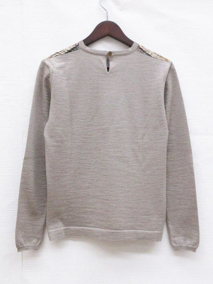 Hermes Twill Lane Long Sleeve Knit 36 Beige Top Silk Wool Soled Sweater — view 2
