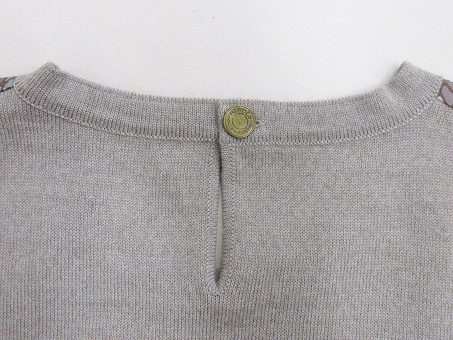 Hermes Twill Lane Long Sleeve Knit 36 Beige Top Silk Wool Soled Sweater — view 4