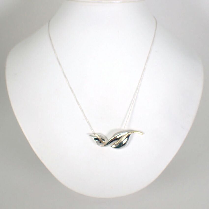 Tiffany & Co 925 750 Leaf Pendant Necklace — view 2