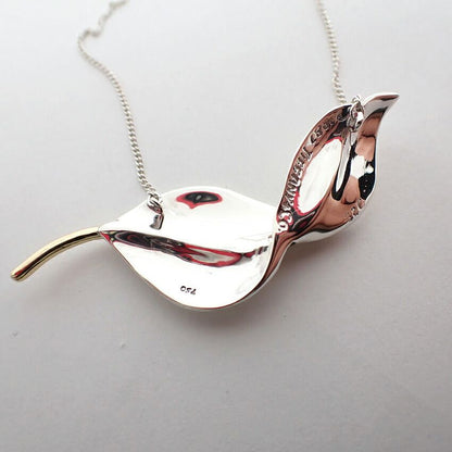 Tiffany & Co 925 750 Leaf Pendant Necklace — view 8
