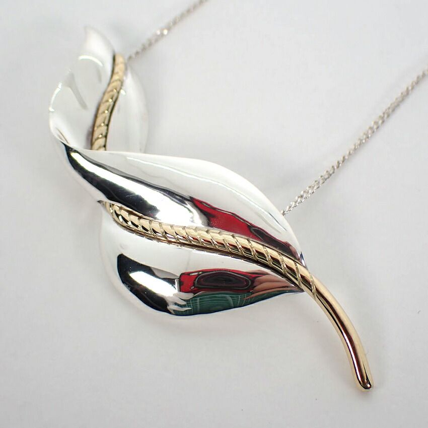 Tiffany & Co 925 750 Leaf Pendant Necklace — view 6
