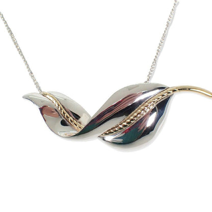 Tiffany & Co 925 750 Leaf Pendant Necklace