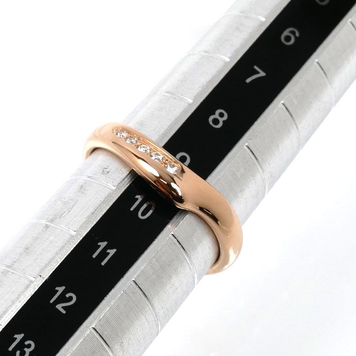 Tiffany & Co 18k Pink Gold Open Heart Band Earrings Ring Diamond No 9 — view 6