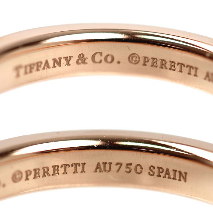 Tiffany & Co 18k Pink Gold Stacking Band Diamond Ring — view 5
