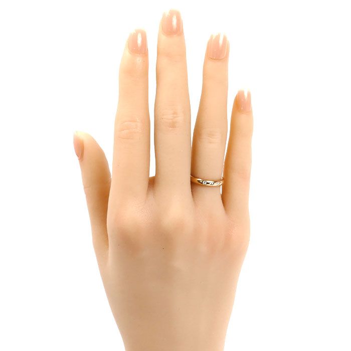 Tiffany & Co 18k Pink Gold Stacking Band Diamond Ring — view 7